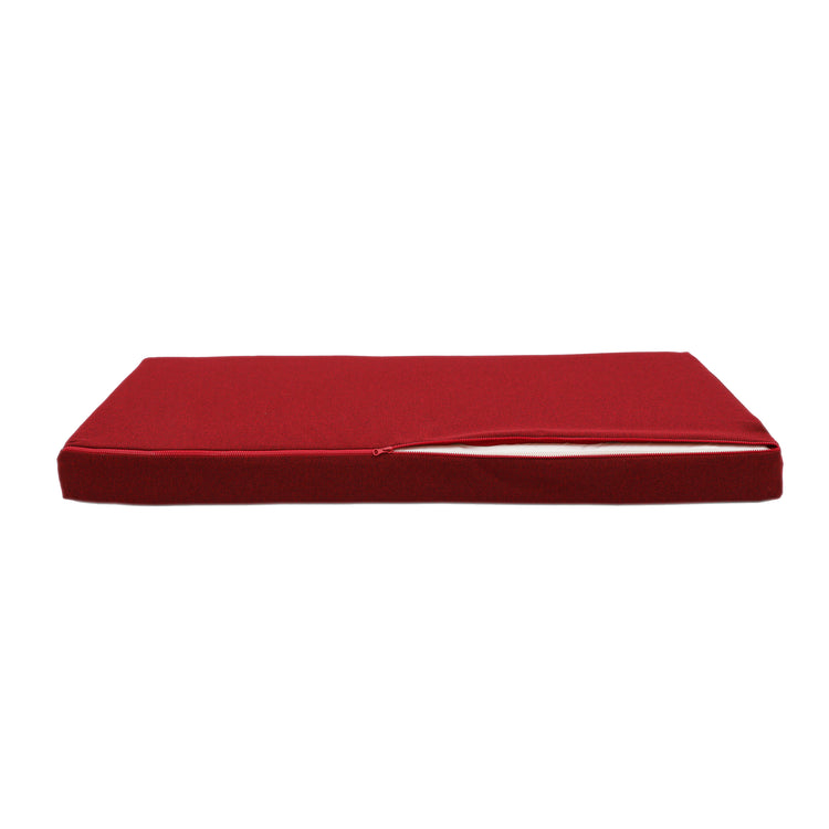 Coussins pour salon de jardin déhoussable 100x50cm Rouge bordeaux - Deco-arts.fr