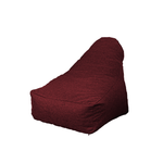 Pouf fauteuil XXL d'intérieur en tissu effet lin - 120x70x90 cm - Prune - Deco-arts.fr