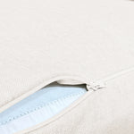 Coussins pour fauteuils Deco-arts.fr, ensemble blanc cassé effet lin, déhoussables, pour assise et dossier, 60x60 cm.