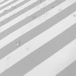 Ensemble de coussins pour salon jardin, 120x60 cm, rayures gris clair, 1 assise et 2 dossiers, tissu 270g, Deco-arts.fr