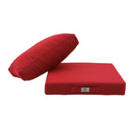 Coussins pour salon de jardin déhoussable 50x50cm Rouge Bordeaux - Deco-arts.fr