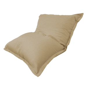 Puf Gigante XXL 190x155 Beige - Efecto Lino y Espuma (Sofá de Suelo de Diseño)