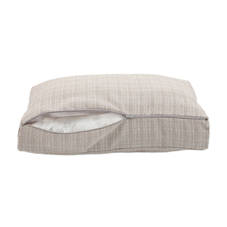 Coussins pour salon de jardin déhoussable 60x60cm Beige chiné noir - Deco-arts.fr