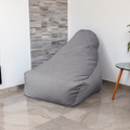 Sillón Puf XXL 120x90 Gris Claro - Terciopelo Sedoso & Espuma (Lujo y Confort)
