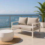 Ensemble Coussins Salon Jardin 100x50 Beige Chiné Noir - vue principale
