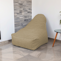 Sillón Puf XXL 120x90 Beige - Tissu Efecto Lino y Espuma (Confort de Salón)