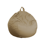 Pouf poire Géant XXL d'intérieur en tissu effet lin - 120x150 cm - Beige - Deco-arts.fr
