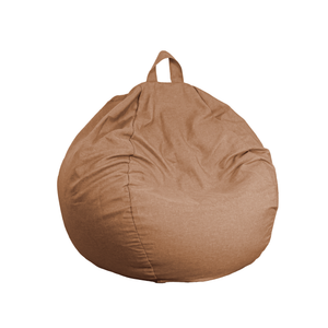 Puf Pera Gigante XXL 120x150 Marron Clair - Tissu Efecto Lino y Espuma (Salón Elegante)