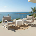 Ensemble Coussins Salon Jardin 60x60 Beige Chiné Noir - vue principale