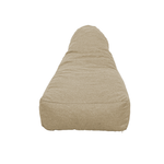 Pouf fauteuil XXL d'intérieur en tissu effet lin - 120x70x90 cm - Beige - Deco-arts.fr