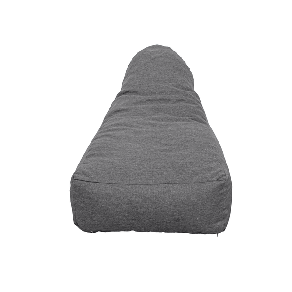 Pouf fauteuil XXL d'intérieur en tissu effet lin - 120x70x90 cm - Gris chiné - Deco-arts.fr