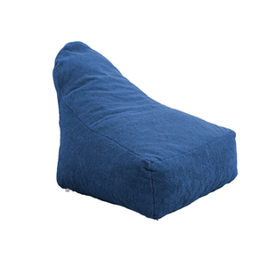 Sillón Puf XXL 120x90 Azul Petróleo - Tejido Sherpa y Espuma (Cocon Douceur)
