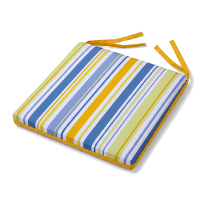 Lote de 4 Cojines para Silla 35x35 Motif Rayas Solaires - Confort & Déco (Avec Attaches)