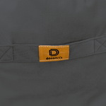 Pouf fauteuil XXL d'intérieur en tissu velours - 120x70x90 cm - Gris foncé - Deco-arts.fr