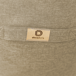 Pouf fauteuil XXL d'intérieur en tissu effet lin - 120x70x90 cm - Beige - Deco-arts.fr