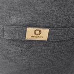 Pouf fauteuil XXL d'intérieur en tissu effet lin - 120x70x90 cm - Gris chiné - Deco-arts.fr