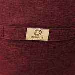 Pouf fauteuil XXL d'intérieur en tissu effet lin - 120x70x90 cm - Prune - Deco-arts.fr