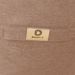 Pouf fauteuil XXL d'intérieur en tissu effet lin - 120x70x90 cm - Marron - Deco-arts.fr