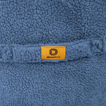 Pouf fauteuil XXL d'intérieur en tissu sherpa - 120x70x90 cm - Bleu pétrole - Deco-arts.fr