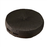 Détail tissu pouf gris foncé