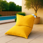 Housse pour Pouf Géant XL 120x80cm Intérieur et Extérieur - Jaune miel - Deco-arts.fr