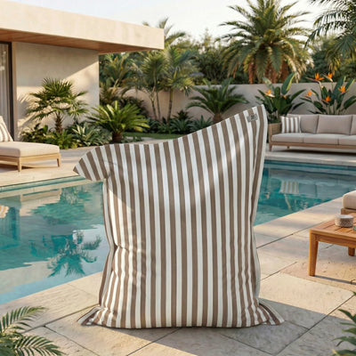 Pouf Géant XXL 180x140 Rayure Beige - vue principale