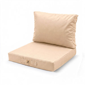 Conjunto de Cojines para Salón de Jardín 50x60 Beige - Ancho 60 cm (Asiento + Respaldo)