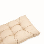 Ensemble Coussins Capitonné Banquette 100x50 Beige - Épais 15cm (1 Assise + 2 Dossiers)