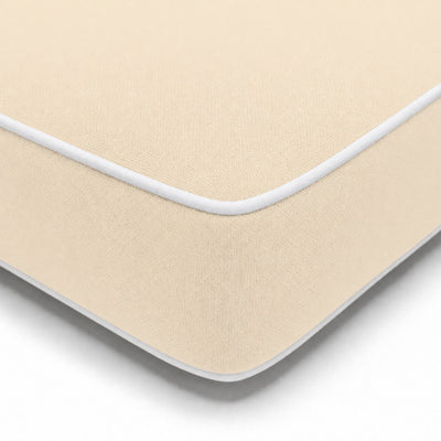 Colchoneta Premium para Tumbona 190x60 Amarillo Mantequilla - Grueso 10cm & Reposacabezas (Funda Extraíble)
