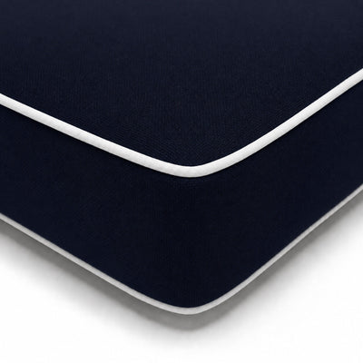Colchoneta Premium para Tumbona 190x60 Azul Marino - Grueso 10cm & Reposacabezas (Funda Extraíble)