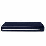 Ensemble Coussins Premium 120x60 Bleu Marine - 1 Assise + 2 Dossiers (Épais 12cm & Passepoil)
