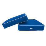 Conjunto de Cojines Premium 60x60 Azul Real - Grueso 12cm & Acabado con Ribete