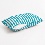 Lot de 2 Coussins d'Appoint Jardin 60x35 cm Rayure Turquoise - Premium 270g Déhoussable