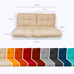 Ensemble de coussins capitonnés beige pour banquette, 100x50 cm, épais 15 cm, avec assise et dossiers pour fauteuils et canapés.