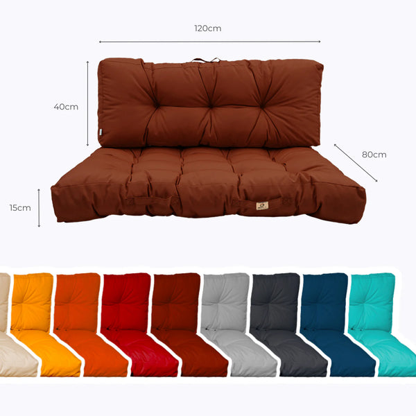 Dimensions et mesures coussin terracotta 120x80 cm