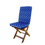 Lot de 4 Coussins pour chaises 95 x 40 cm motif Nautique Bleu - Deco-arts.fr