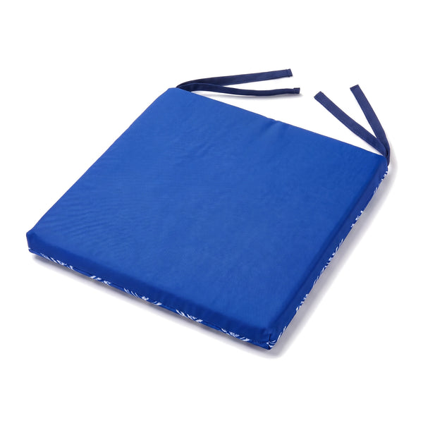 Cojín de silla 35x35 Motivo Náutico Azul, reverso