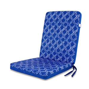Lot de 2 Coussins Chaise Haut Dossier 95x40 - Motif Nautique Azul (Confort 5cm)