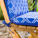 Lot de 4 Coussins pour chaises 95 x 40 cm motif Nautique Bleu - Deco-arts.fr