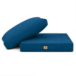 Conjunto de Cojines para Salón de Jardín 60x70 Azul Petróleo - Con Funda Extraíble & Anti-UV (Asiento + Respaldo)