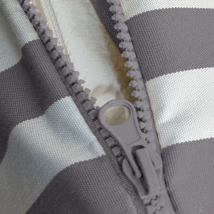 Coussins pour salon de jardin déhoussable 120x60cm - Rayure Gris foncé - Deco-arts.fr