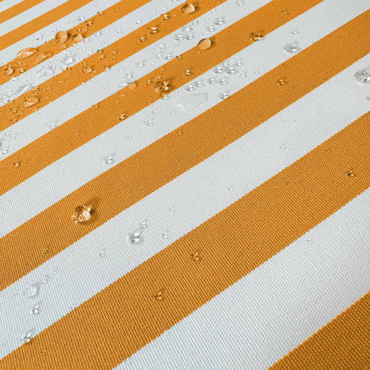 Ensemble de 3 coussins pour salon jardin, rayures jaunes, 100x50 cm, pour fauteuils et canapés, tissu 270g, Deco-arts.fr