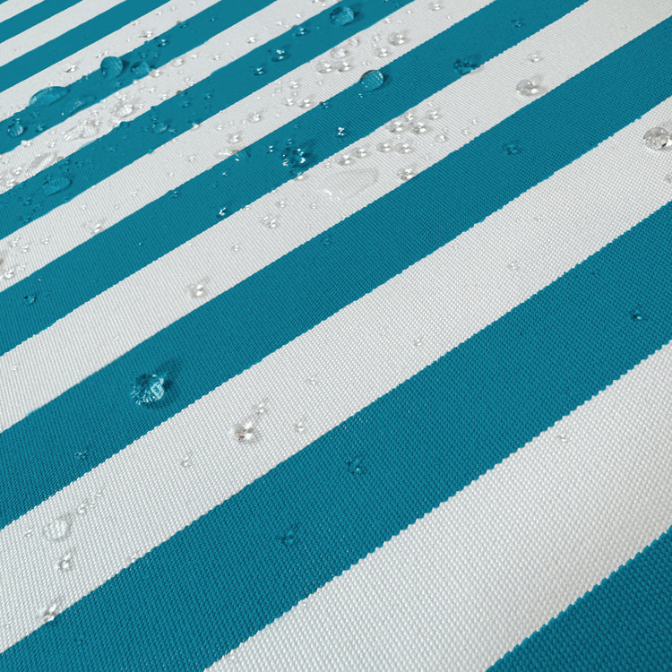 Ensemble de 3 coussins Deco-arts.fr pour salon jardin, rayures turquoise, 100x50 cm, pour fauteuils et canapés, 270g.