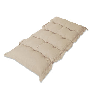 Cojín Acolchado para Banco y Suelo 120x60 Beige - Grueso 10cm (Versátil)