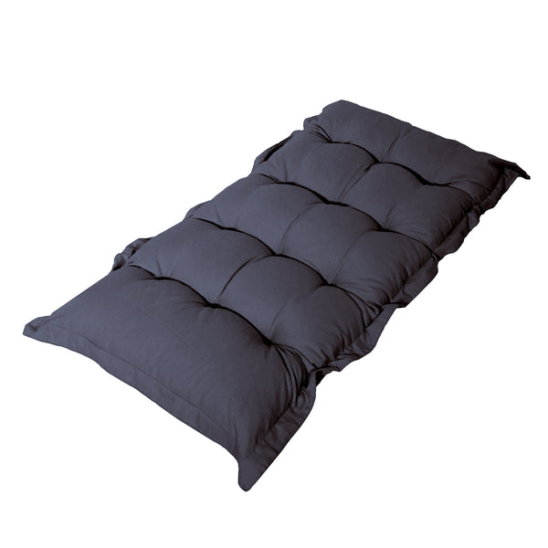 Coussin pour fauteuils et canapés Deco-arts.fr, 120x60 cm, gris carbone, capitonné, épais 10 cm pour confort et style.