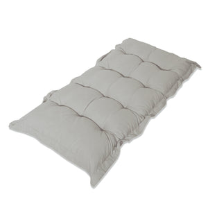 Cojín Acolchado para Banco y Suelo 120x60 Gris Guijarro - Grueso 10cm (Versátil)