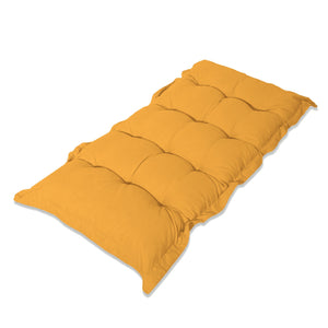 Cojín Acolchado para Banco y Suelo 120x60 Amarillo Miel - Grueso 10cm (Versátil)