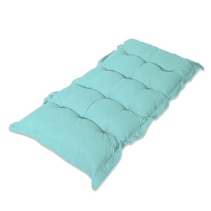 Cojín Acolchado para Banco y Suelo 120x60 Azul Caribe - Grueso 10cm (Versátil)
