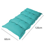Coussin capitonné Confort Intérieur Extérieur 120x60cm - Bleu Caraïbes - Deco-arts.fr