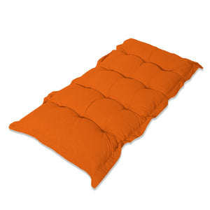 Cojín Acolchado para Banco y Suelo 120x60 Naranja - Grueso 10cm (Versátil)